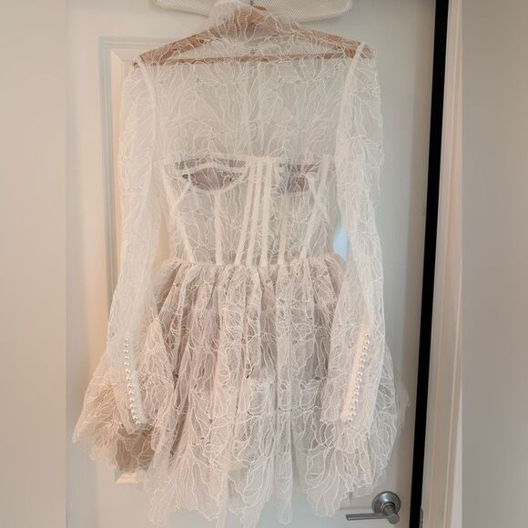 NWOT Maraya Arabella Lace Mini Dress in White
Bronx and Banco - Picture 10 of 16